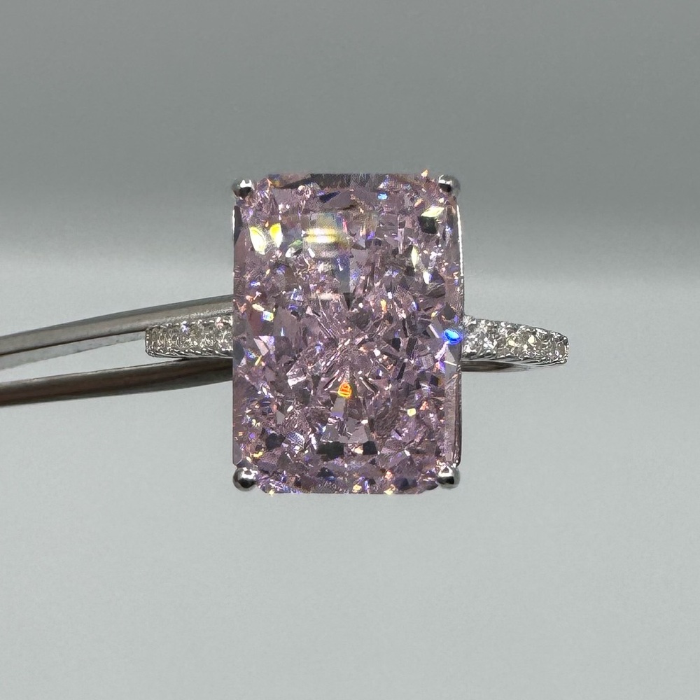 18k 3ct Pink Sapphire Ring - Picture 7 of 12